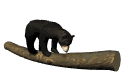 black bear bouncing log md wht