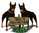 dobermans no trespassing md wht