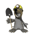 morty the mole with shovel md wht