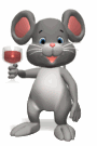 mouse drinking wine md wht
