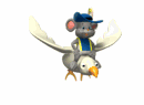 mouse musketeer bird flying md wht