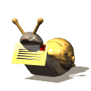 snail carrying letter md wht