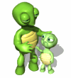turtle with child md wht