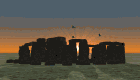 stonehenge sunset birds flying md wht