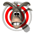 democrat donkey on a bullseye md wht