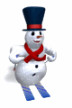 snowman skiing schussing md wht