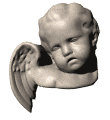 angel sculpture blinking md wht