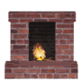 brick fireplace small flame md wht