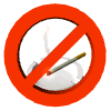 no smoking cigarette ashtray md wht