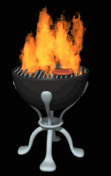 flaming grill lg blk