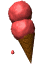 strawberry ice cream cone drip md wht