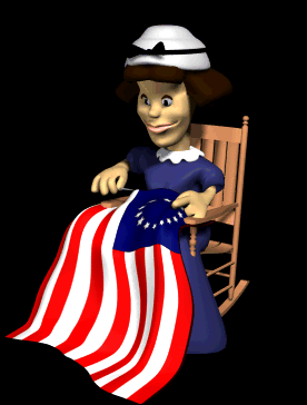 betsy ross with flag hg blk  st