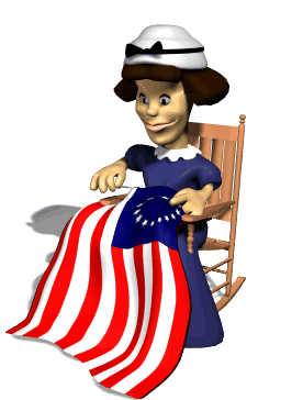 betsy ross with flag hg wht