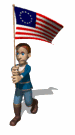 soldier boy carrying flag md wht