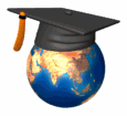 globe spin graduation cap md wht