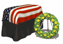 american flag blowing over coffin md wht