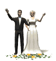 wedding couple waving md wht