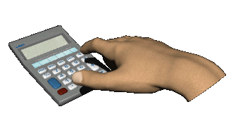 calculator hand typing equation hg clr