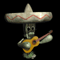 cactus playing guitar md blk