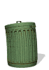 garbage can hopping green md wht