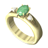 ladies ring emerald glimmer md wht