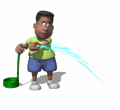 man watering lawn md wht