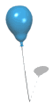 helium balloon on a string md wht