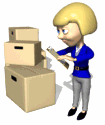 woman clipboard inventory boxes md wht