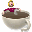 woman relaxing coffee mug steam md wht