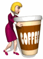 woman walking tired coffee md wht