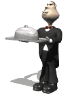 butler holding food tray blinking md wht
