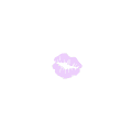 lips kiss purple md wht