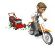 hick motorcycle lawnmower md wht