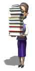 librarian holding many books md wht