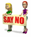 women walking say no md wht