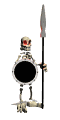 skeleton with spear standing guard md wht