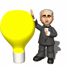 inventor patting lightbulb md wht