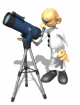 mad scientist looking telescope md wht
