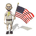 boy scout holding flag md wht