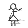 stickwoman pointing right md wht