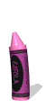 crayon hopping pink md wht