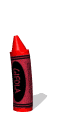 crayon hopping red md wht