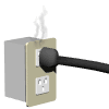outlet plug burn md wht