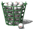 golf balls basket rolling md wht