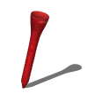 golf tee red showcase md wht