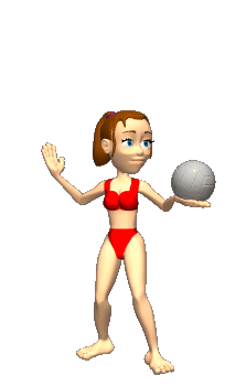 female swimmingsuit tossing volleyball hg clr
