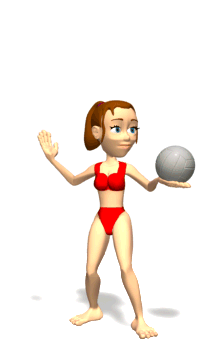 female swimmingsuit tossing volleyball hg wht