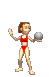 female swimmingsuit tossing volleyball sm clr