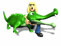 alligator in choke hold sm wht  st