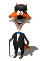 fox tux and hat md wht